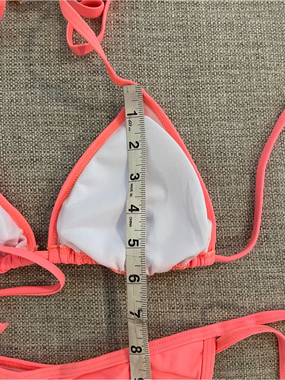 Suvimuga Two Piece String Bikini Swimsuit Women’s Size XS Coral Pink Sexy - Picture 9 of 9